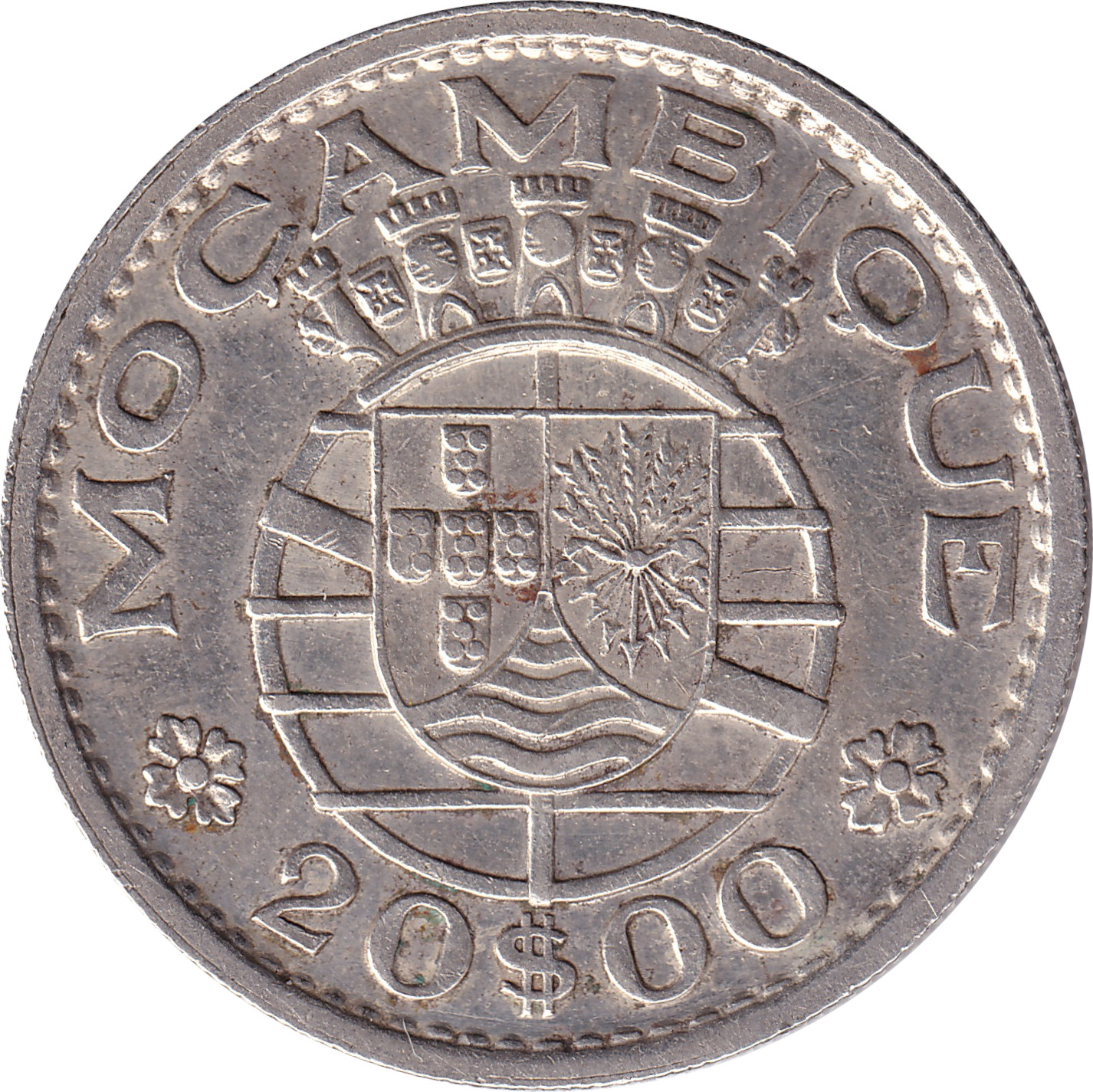 20 escudos - Mocambique - Argent 720‰