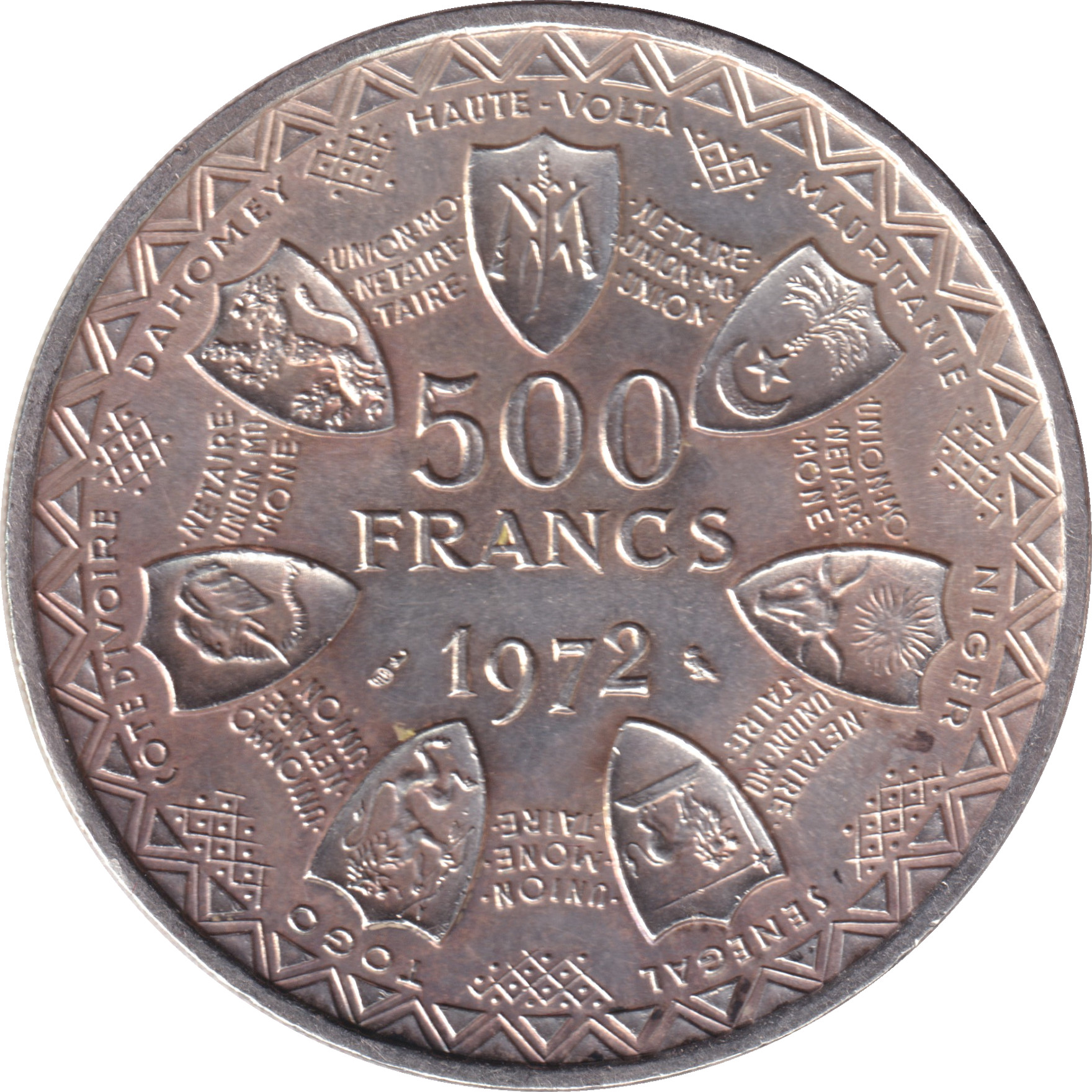 500 francs - Union monétaire - 10 ans