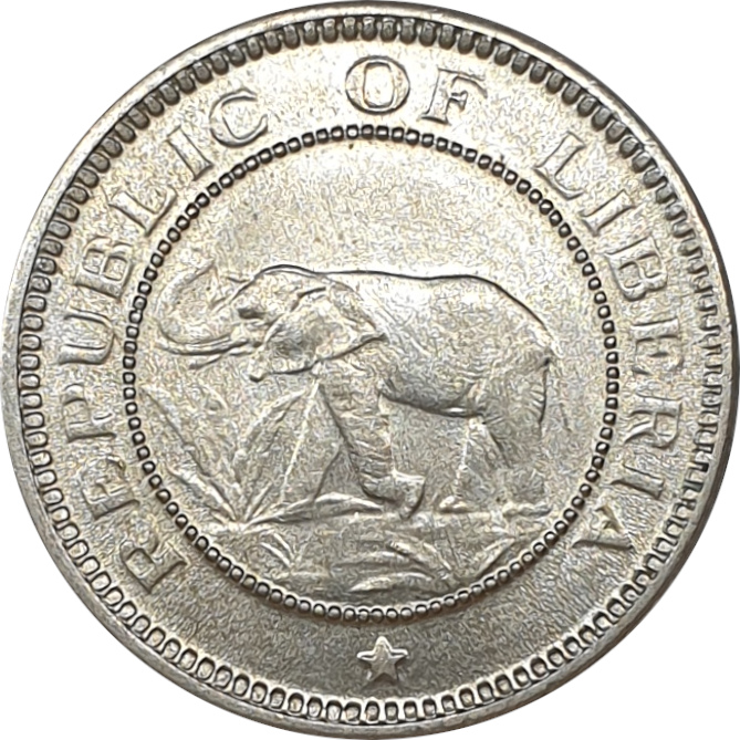 1 cent - Éléphant - Palmier - Cupronickel