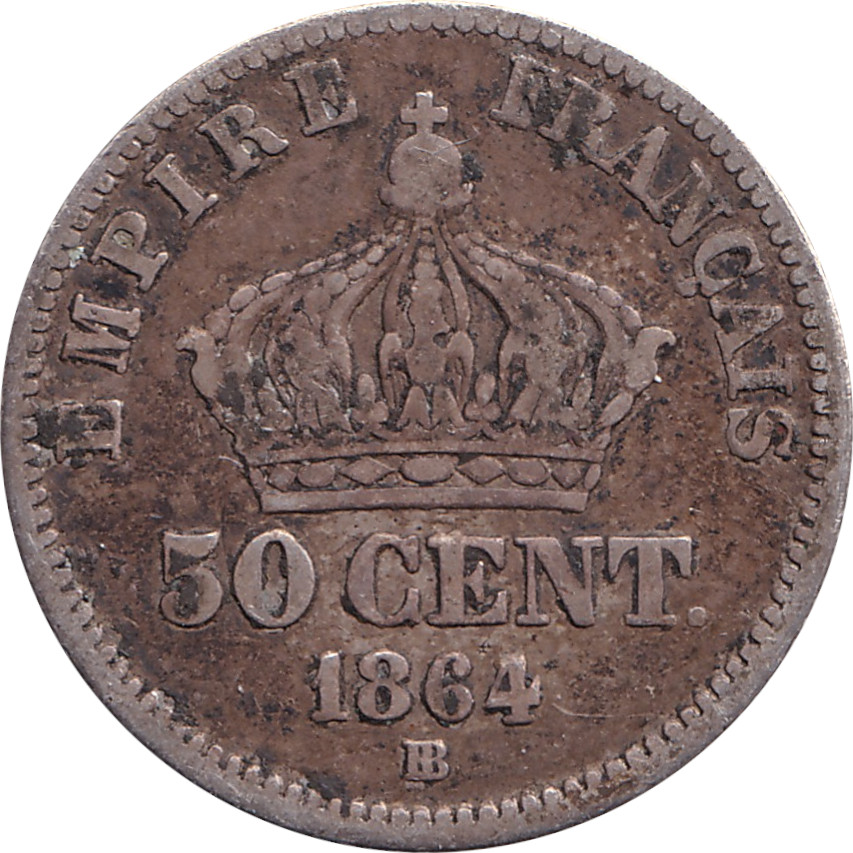 50 centimes - Napoléon III - Laureate head