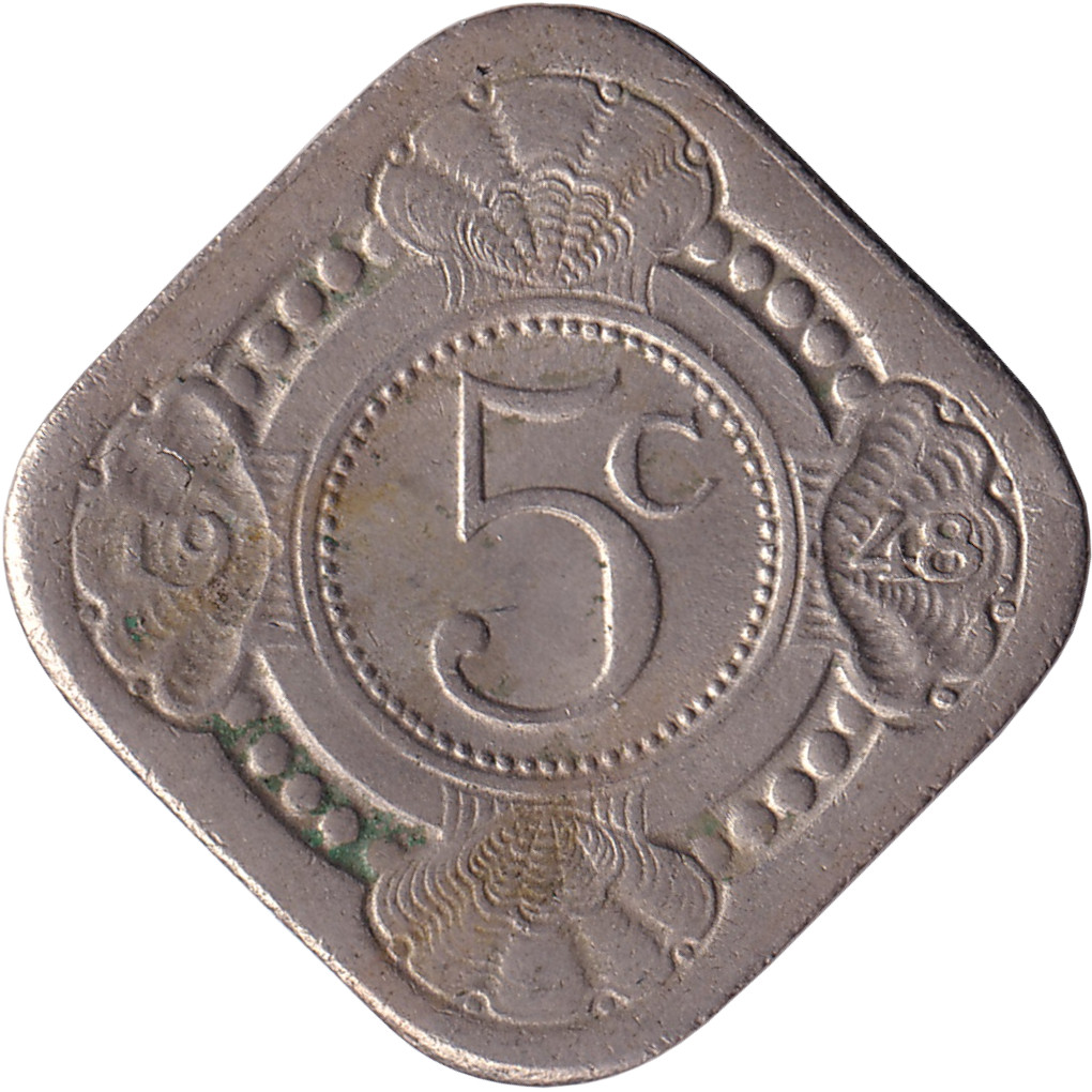 5 cents - Wilhelmina I