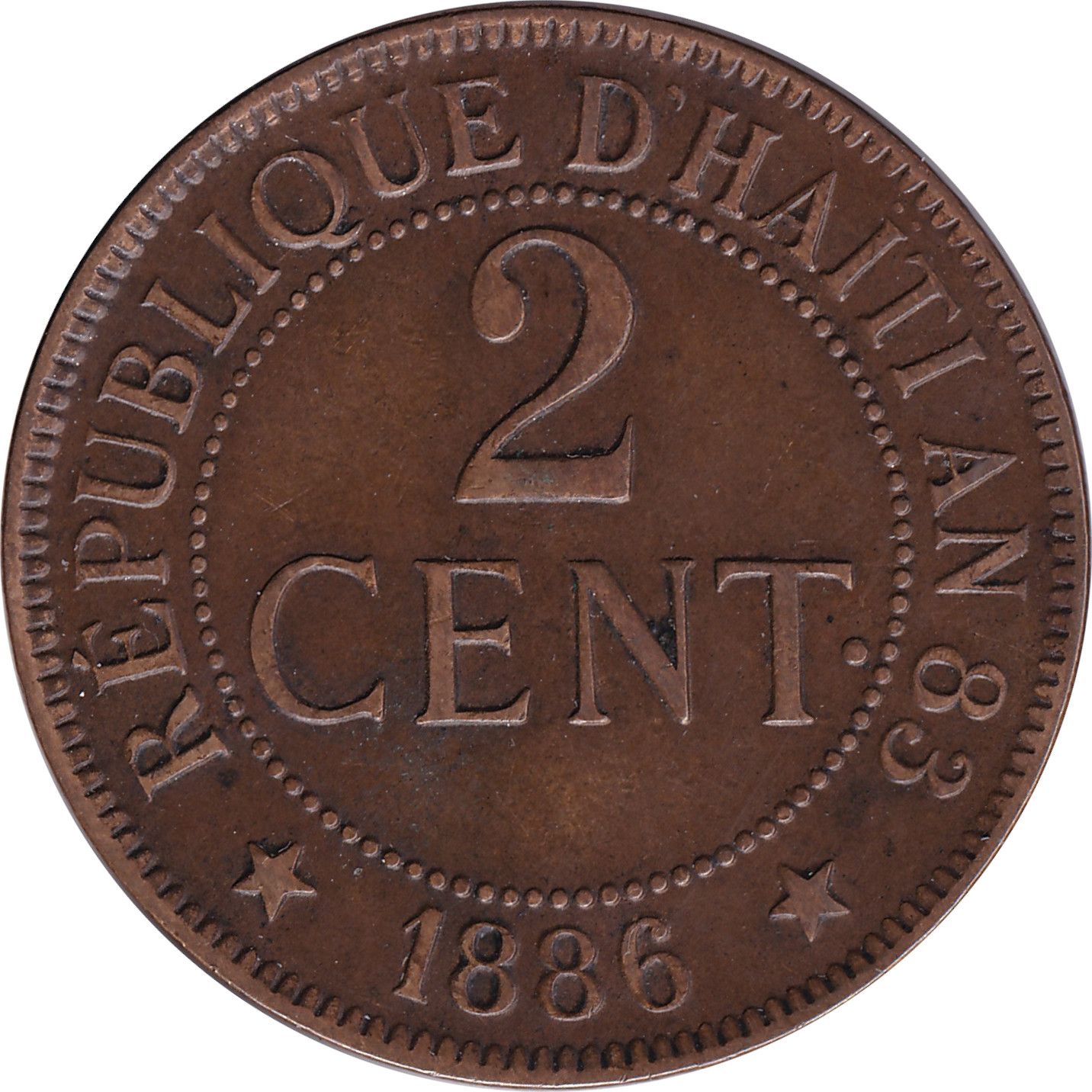 2 centimes - Armoiries