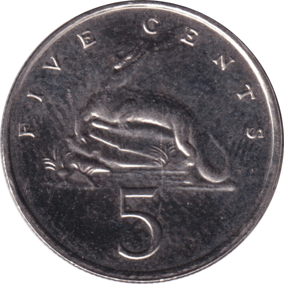 5 cents - Crocodile - Grande légende - Acier nickelé