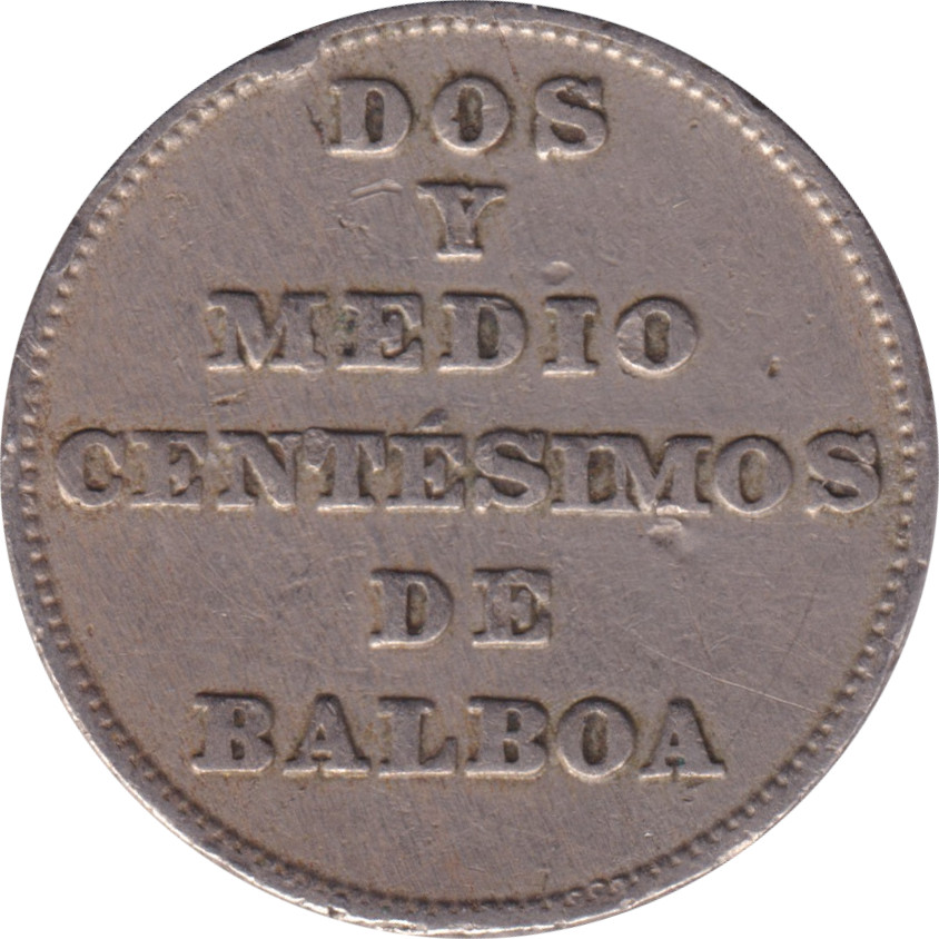 2 1/2 centesimos - Balboa - First bust