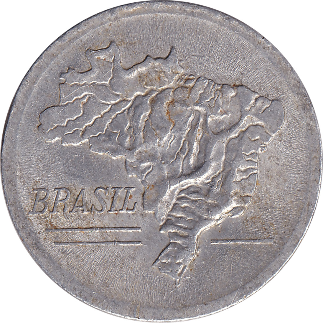 10 cruzeiros - Carte du Brésil