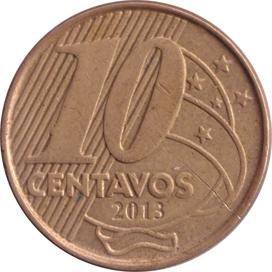 10 centavos - Pedro I
