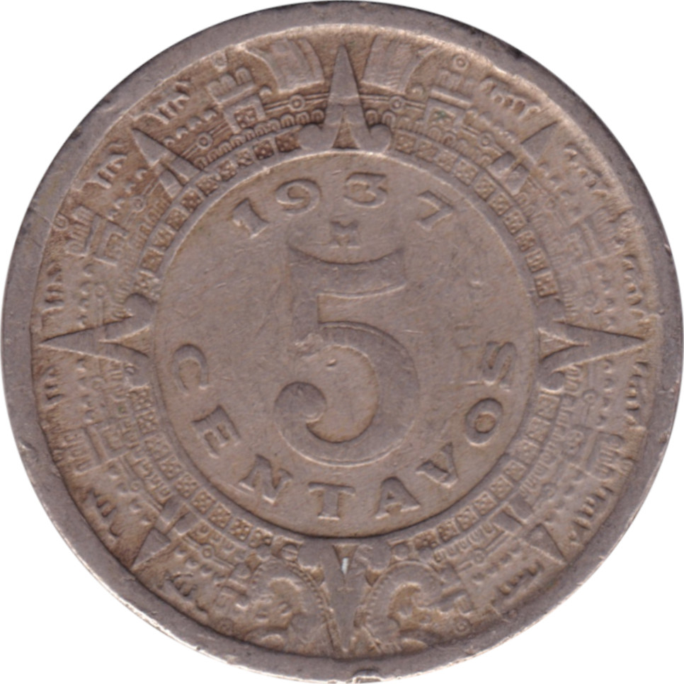 5 centavos - Aigle de profil - Cupronickel