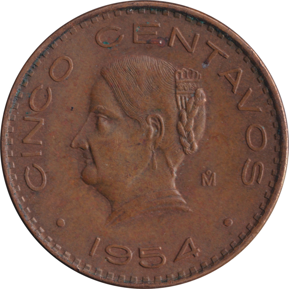 5 centavos - Aigle de profil - Bronze