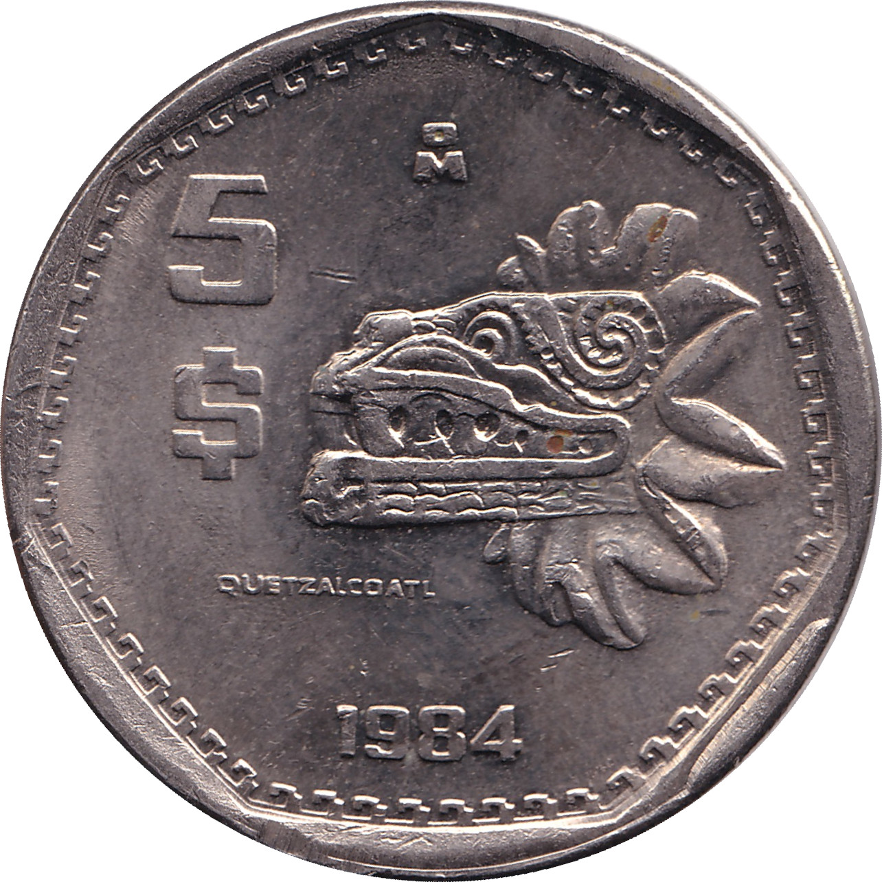 5 pesos - Culture Quetzalcoatl