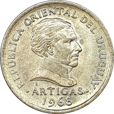 1 peso - Artigas - Gousses - Bronze aluminium