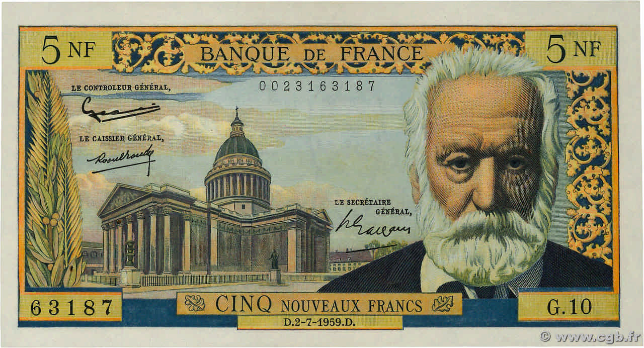5 francs - Victor Hugo
