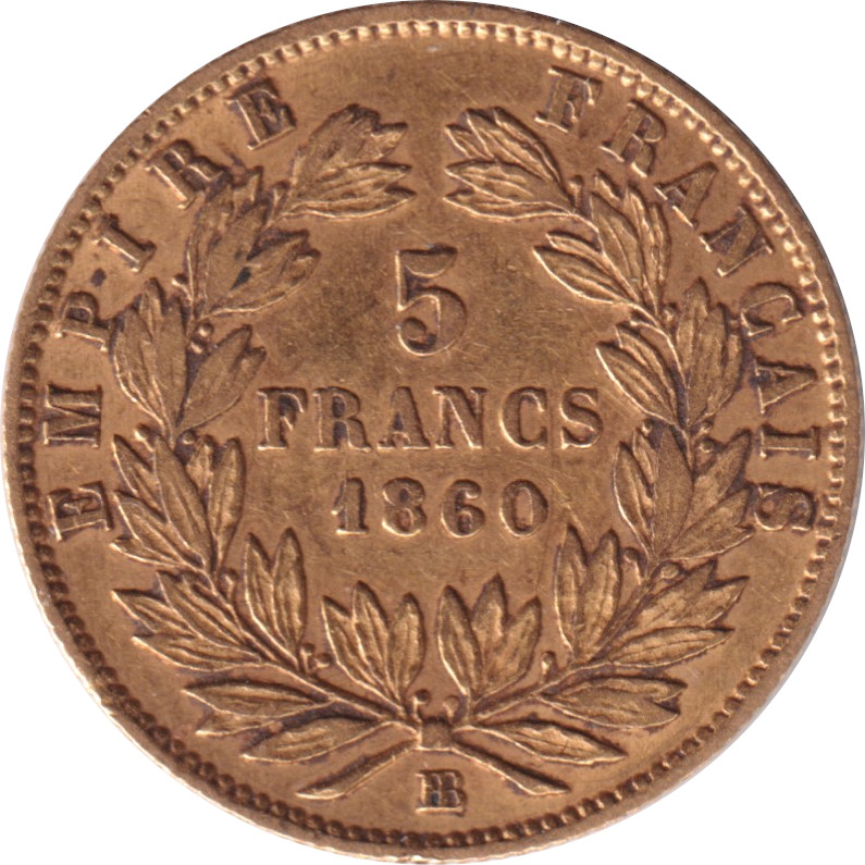5 francs - Napoléon III - Or - Grand module