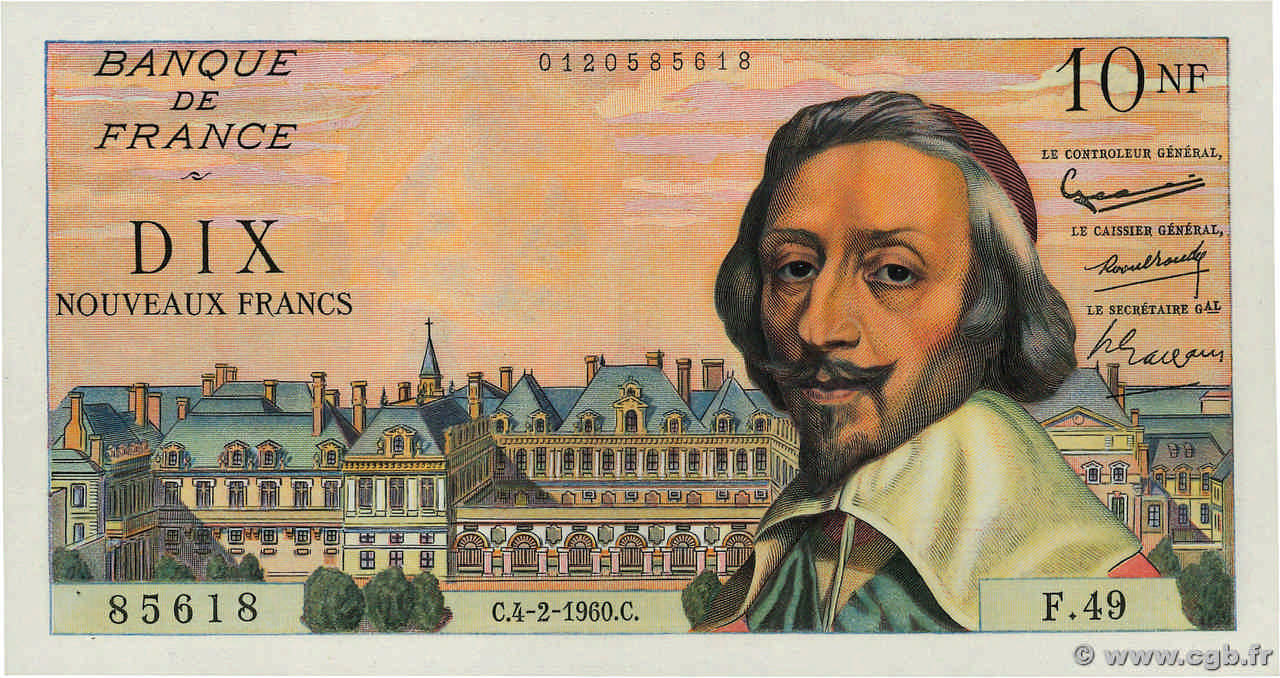 10 francs - Richelieu