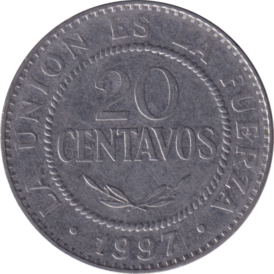 20 centavos - République de Bolivie