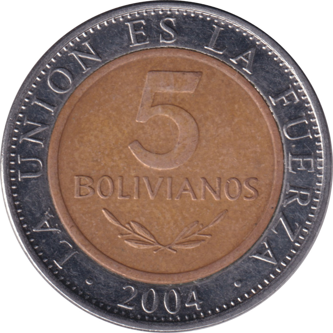 5 bolivianos - République de Bolivie