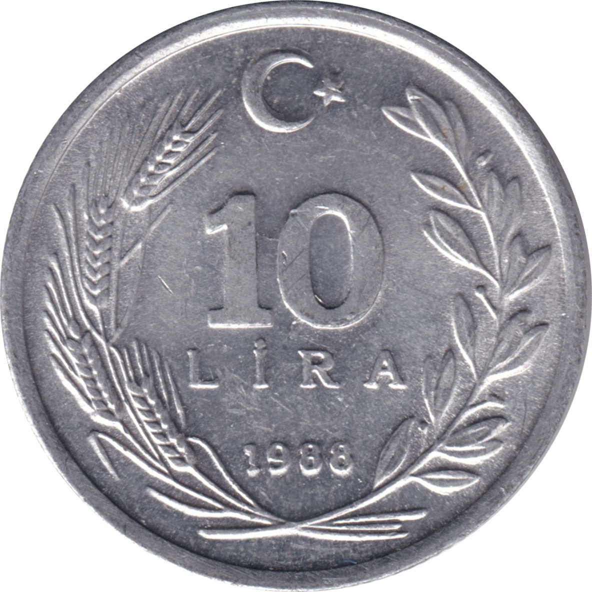 10 lira - Moustafa Kemal - Tête