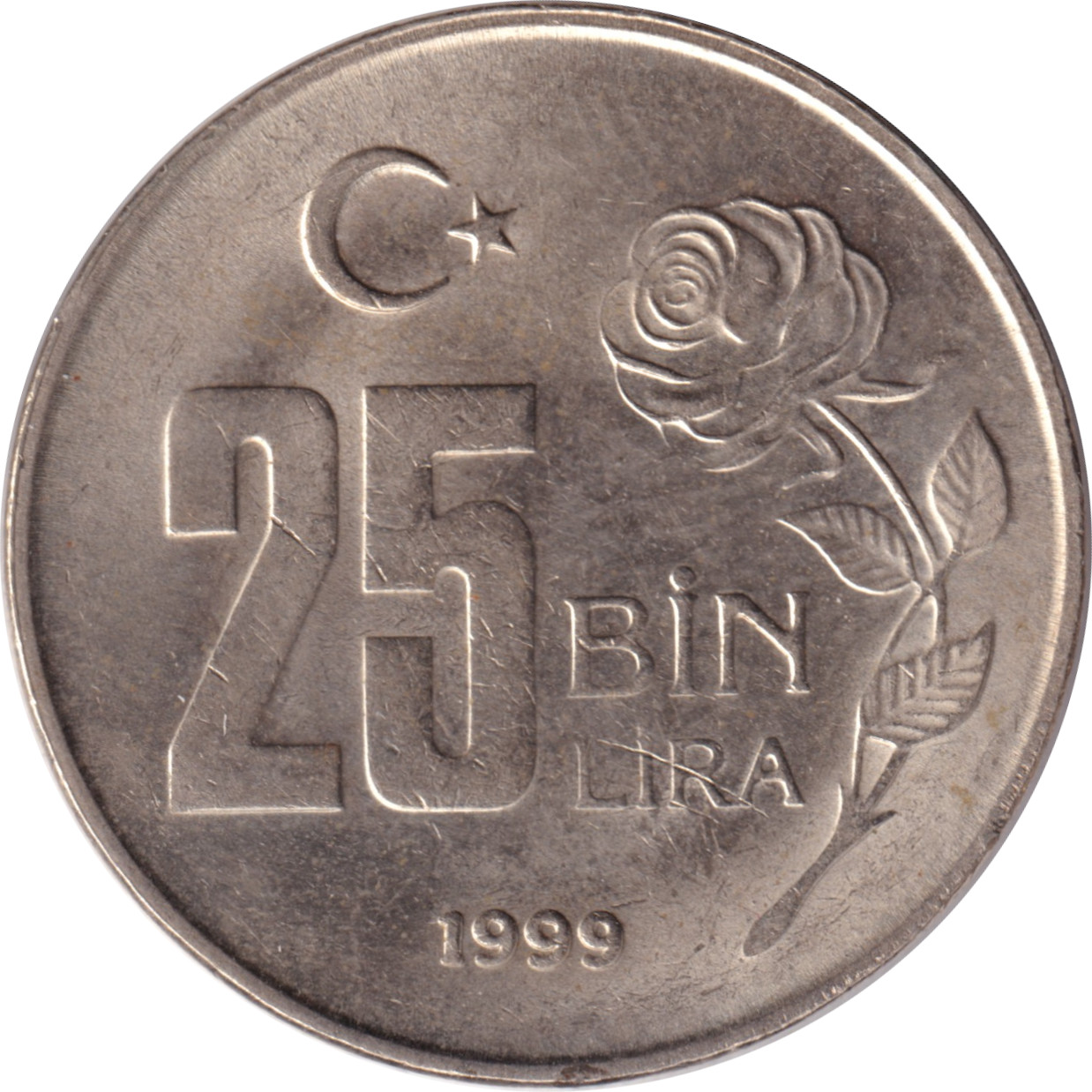 25 bin lira - Moustafa Kemal - Avec fleur