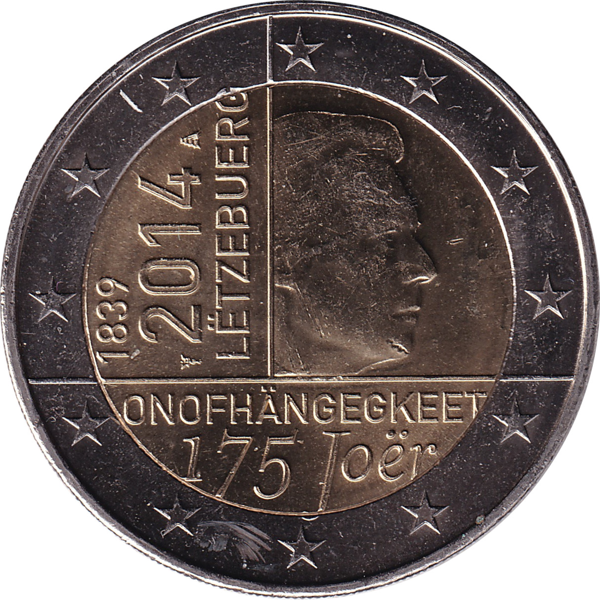 2 euro - Indépendance - 175 ans