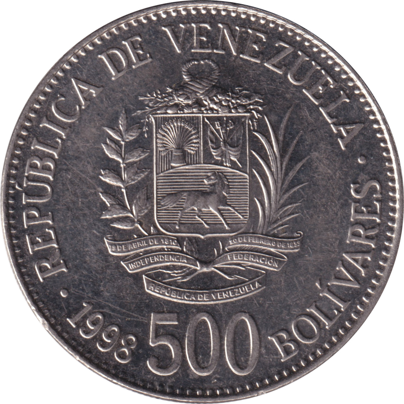 500 bolivares - Simon Bolivar - Grand blason
