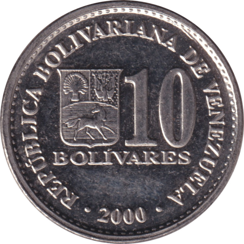 10 bolivares - Simon Bolivar - Petit blason