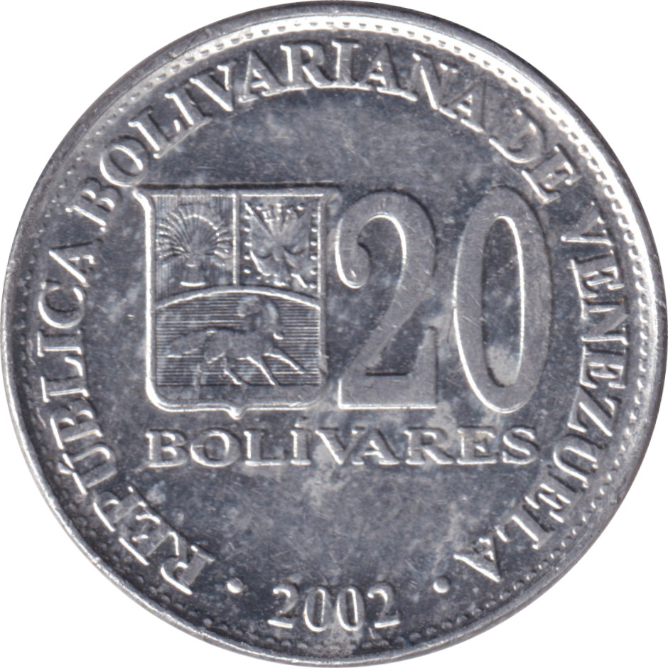 20 bolivares - Simon Bolivar - Petit blason
