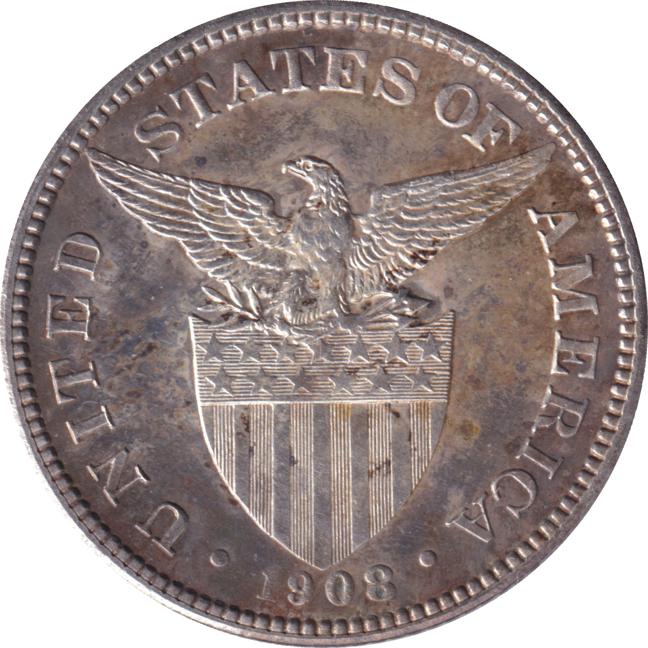 50 centavos - Emblème américain • Type léger