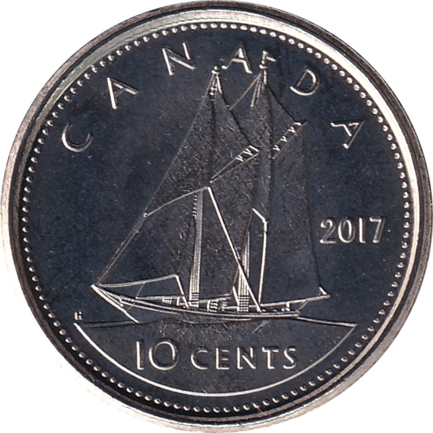 10 cents - Elizabeth II - Tête agée