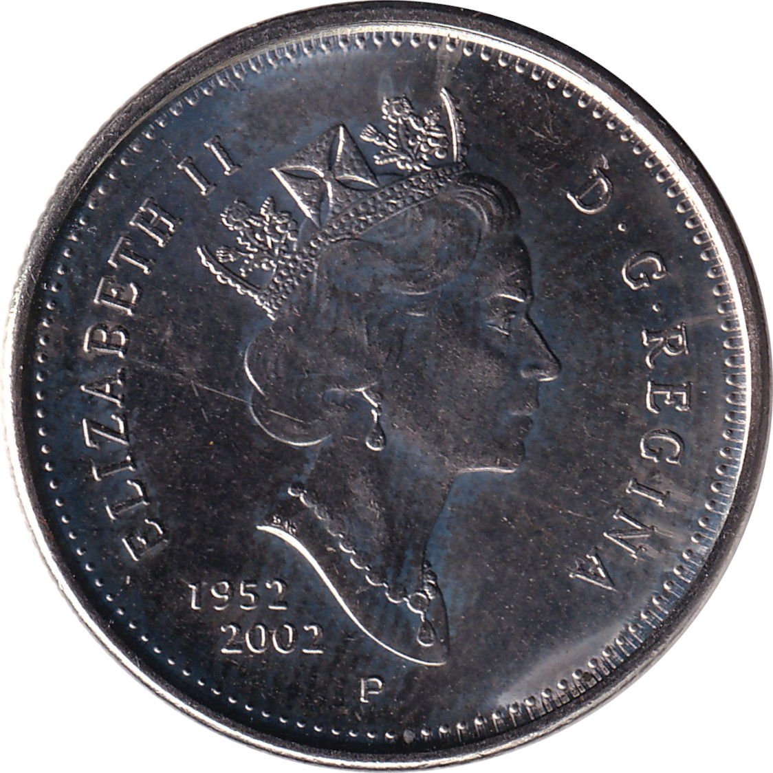 25 cents - Elizabeth II - Jubilé d'or