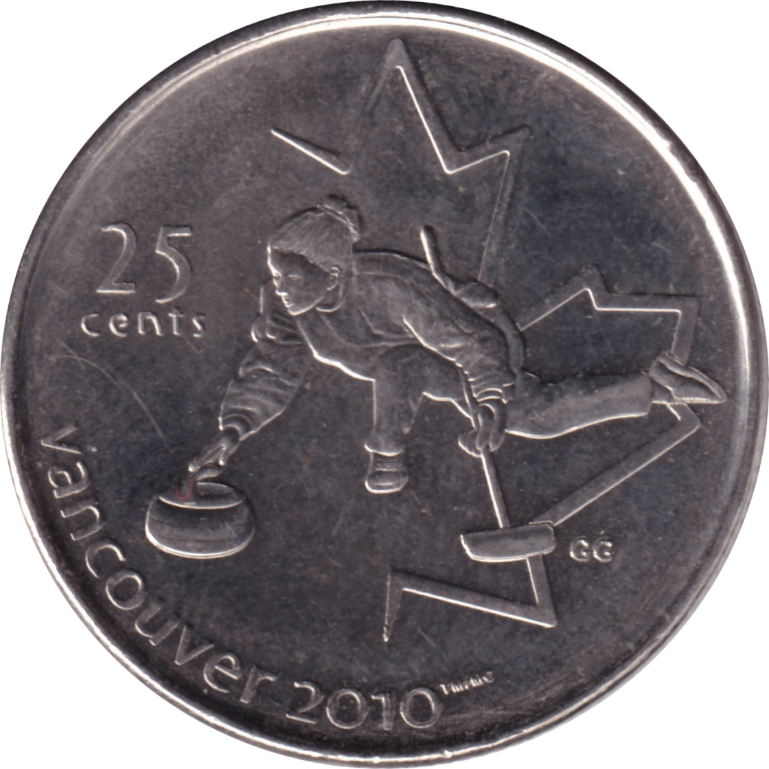 25 cents - Olympiades de Vancouver - Curling