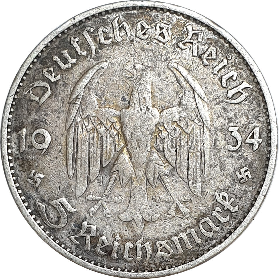 5 mark - Postdam - Avec 21 marz 1933