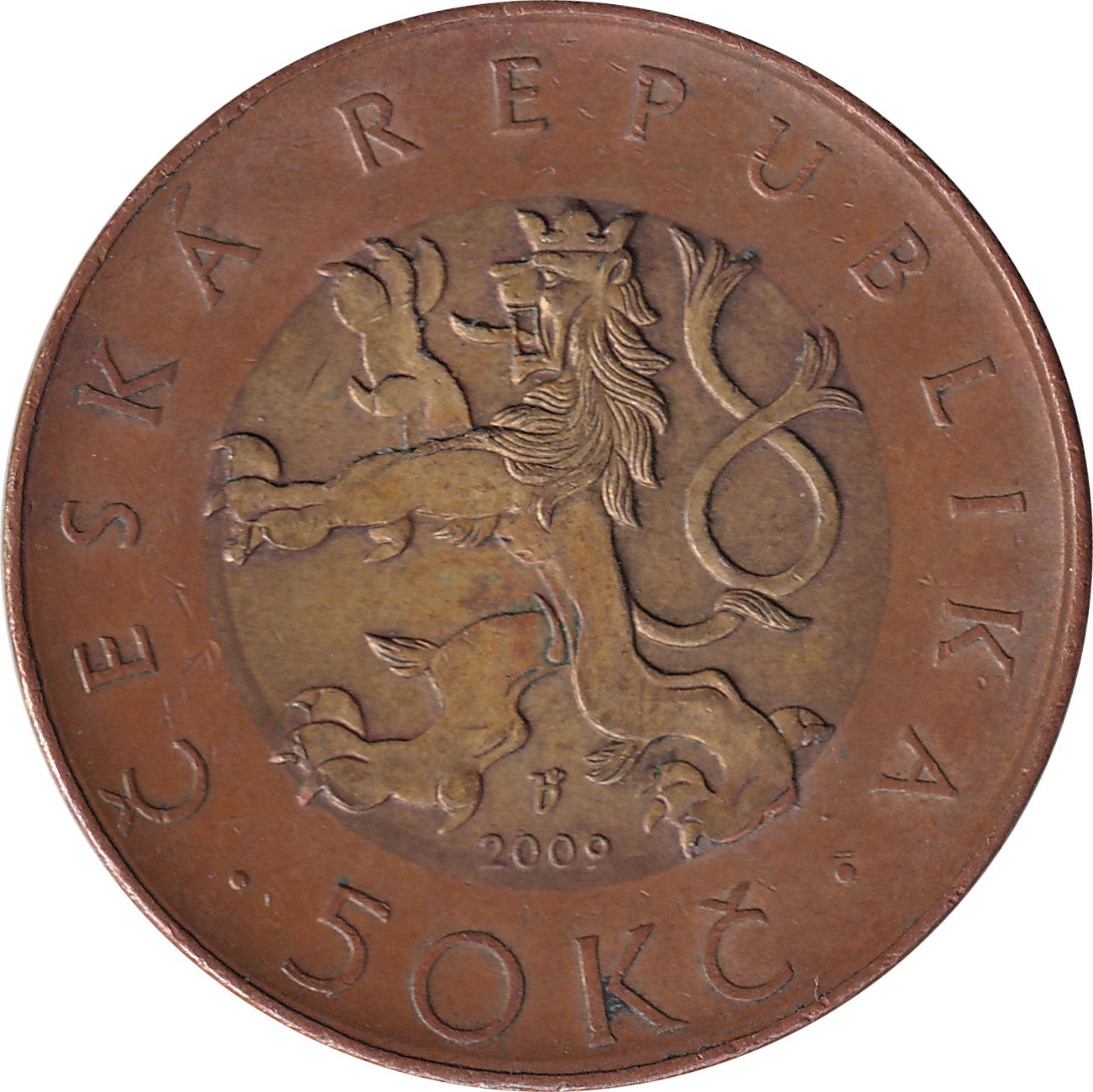 50 korun - Lion héraldique