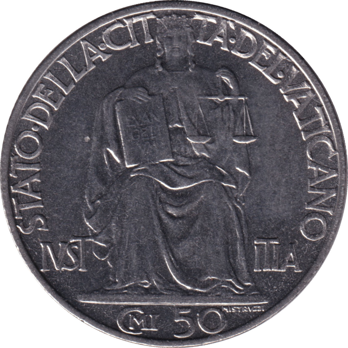 50 centesimi - Pie XII - Justice