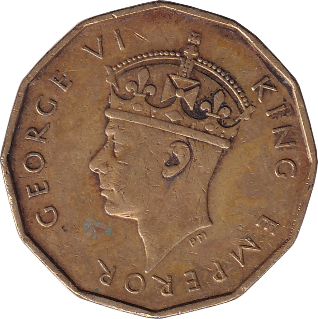 3 pence - Georges VI - Maison • GEORGE VI KING EMPEROR