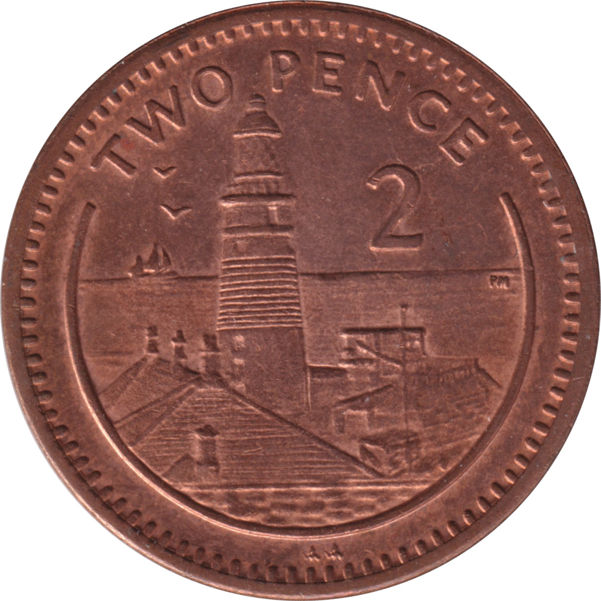 2 pence - Elizabeth II - Tête agée