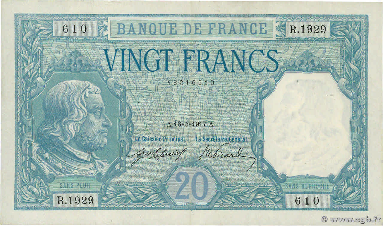 20 francs - Bayard