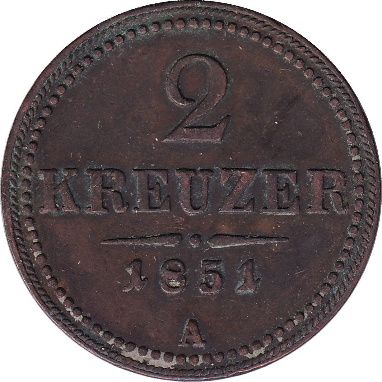 2 kreuzer - Franz Jospeh I - Double-headed Eagle
