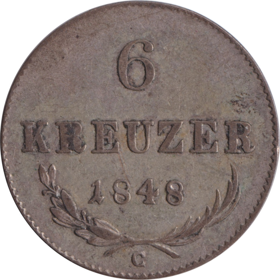 6 kreuzer - Franz Jospeh I - Type 1