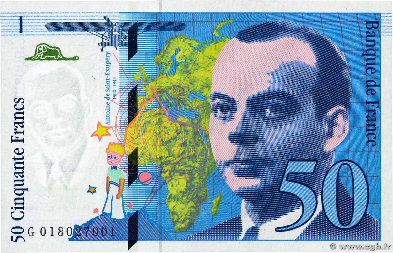 50 francs - Saint-Exupéry