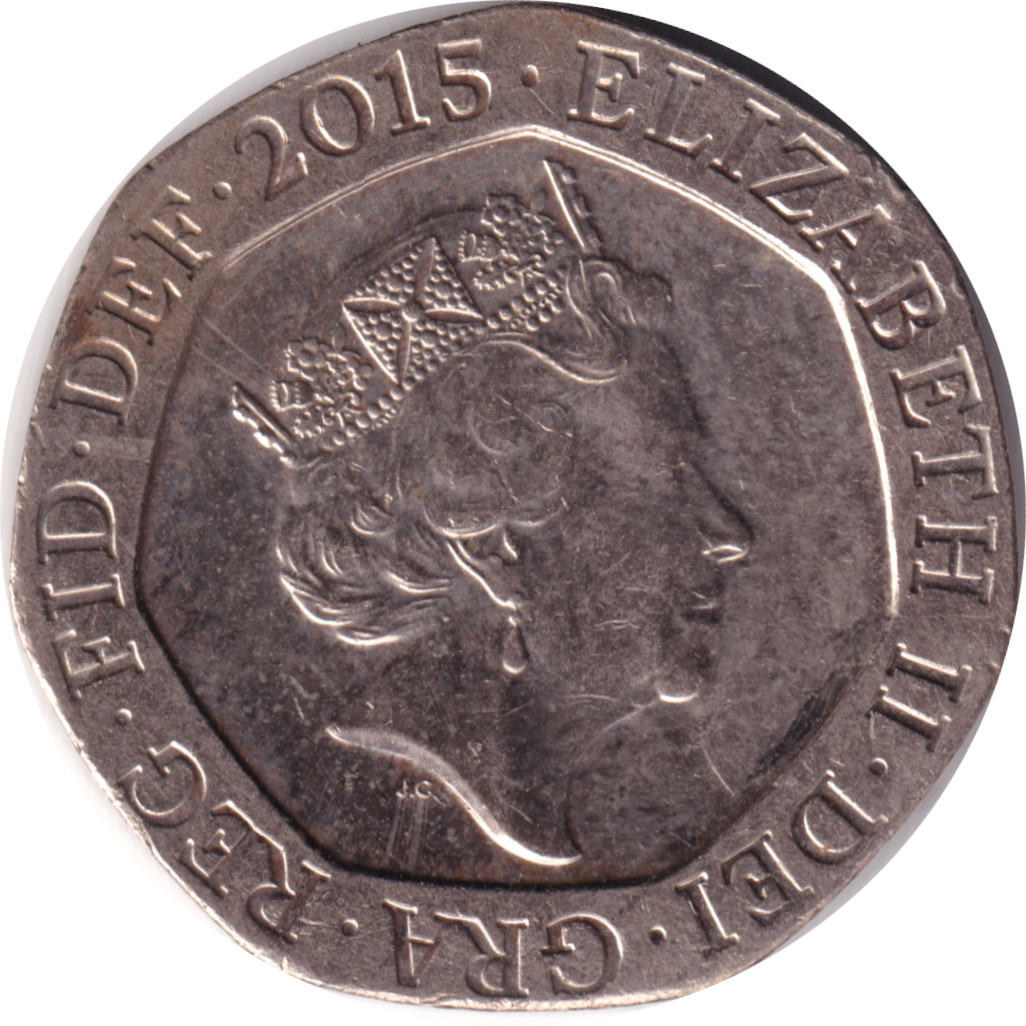 20 pence - Elizabeth II - Tête historique