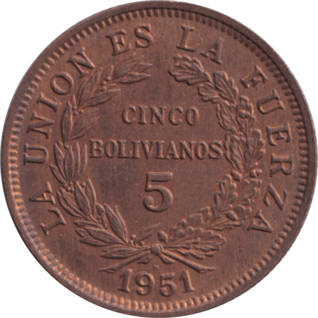 5 bolivianos - Emblème