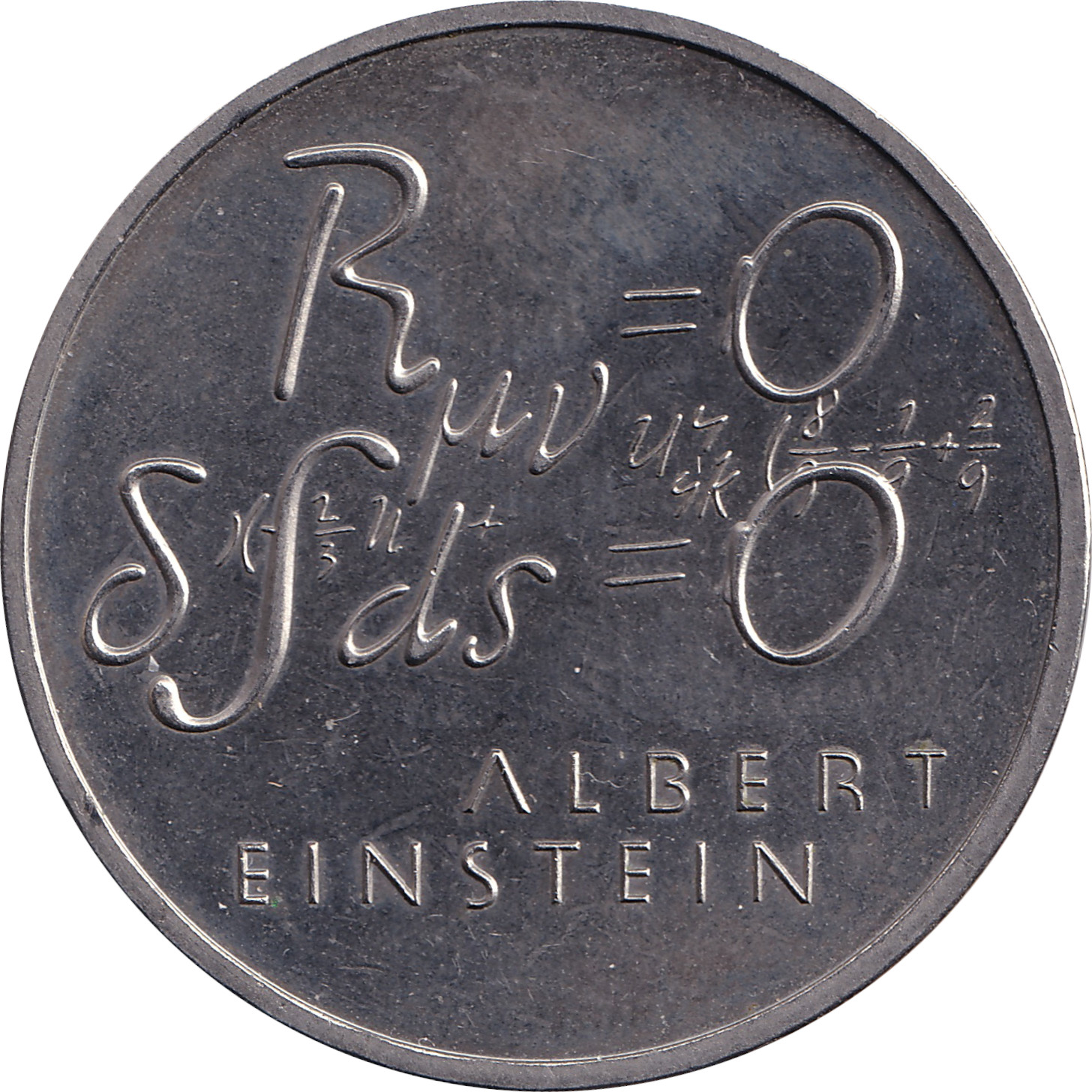 5 francs - Albert Einstein - Formules mathématiques