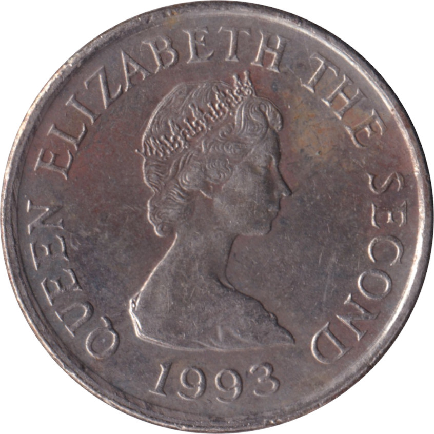 5 pence - Elizabeth II - Buste mature - Petit module