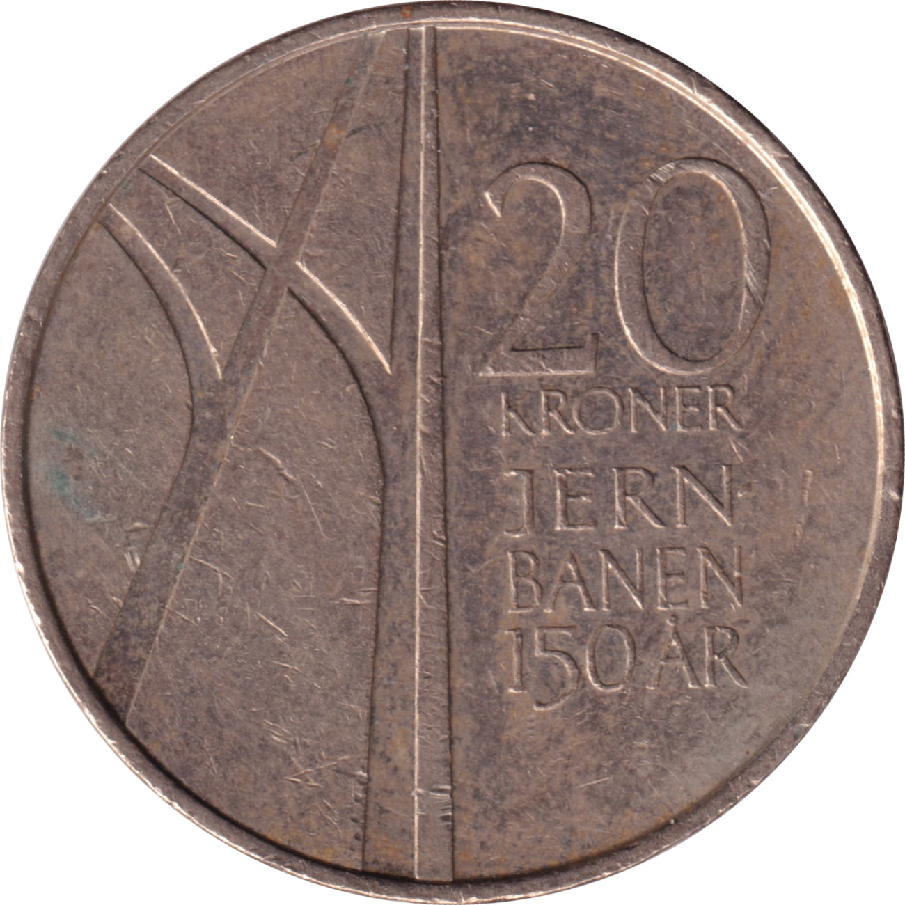 20 kroner - Chemin de Fer - 150 ans