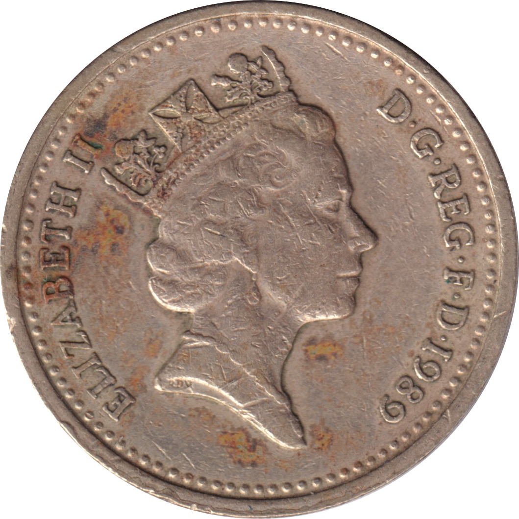 1 pound - Elizabeth II - Tête mature - Chardon d'Ecosse