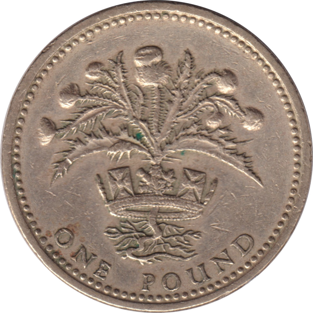 1 pound - Elizabeth II - Tête mature - Chardon d'Ecosse