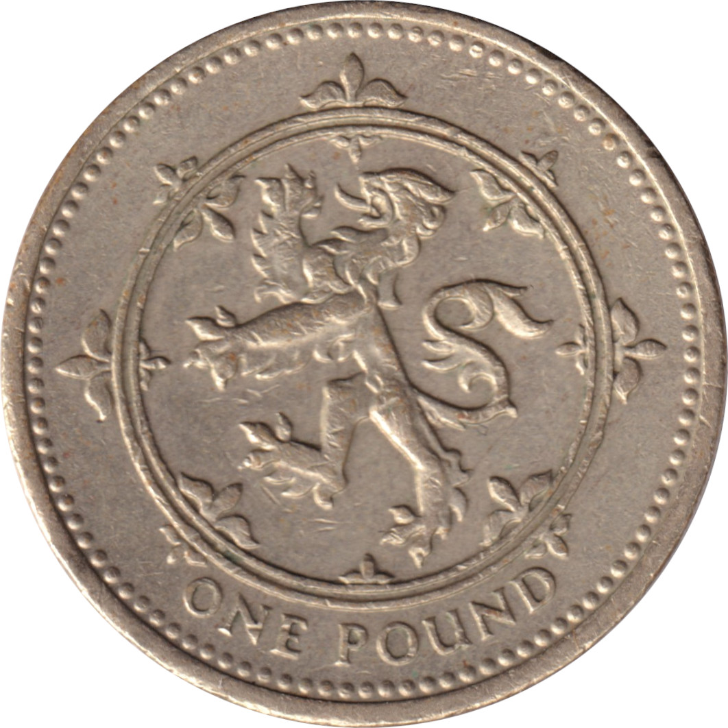 1 pound - Elizabeth II - Tête mature - Lion d'Angleterre