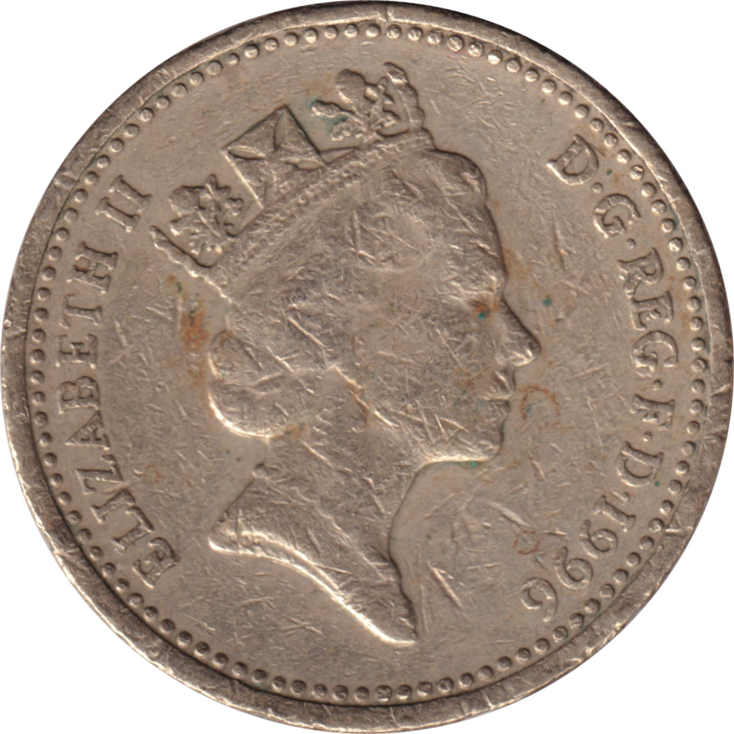 1 pound - Elizabeth II - Tête mature - Croix Irlande du Nord