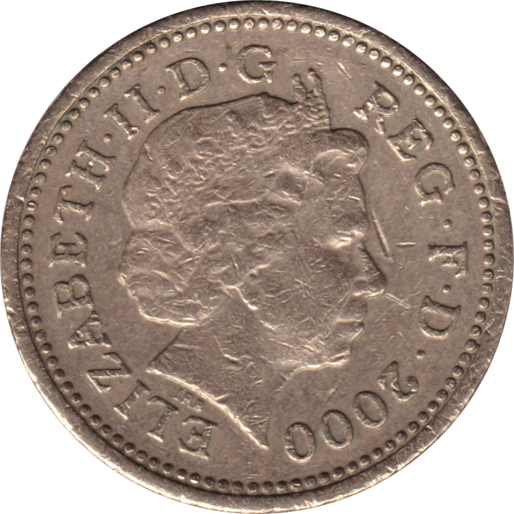 1 pound - Elizabeth II - Tête agée - Dragon de Galles