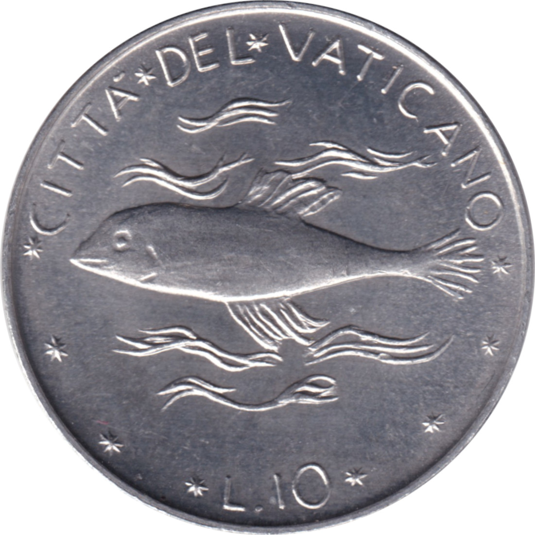 10 lire - Paul VI - Poisson