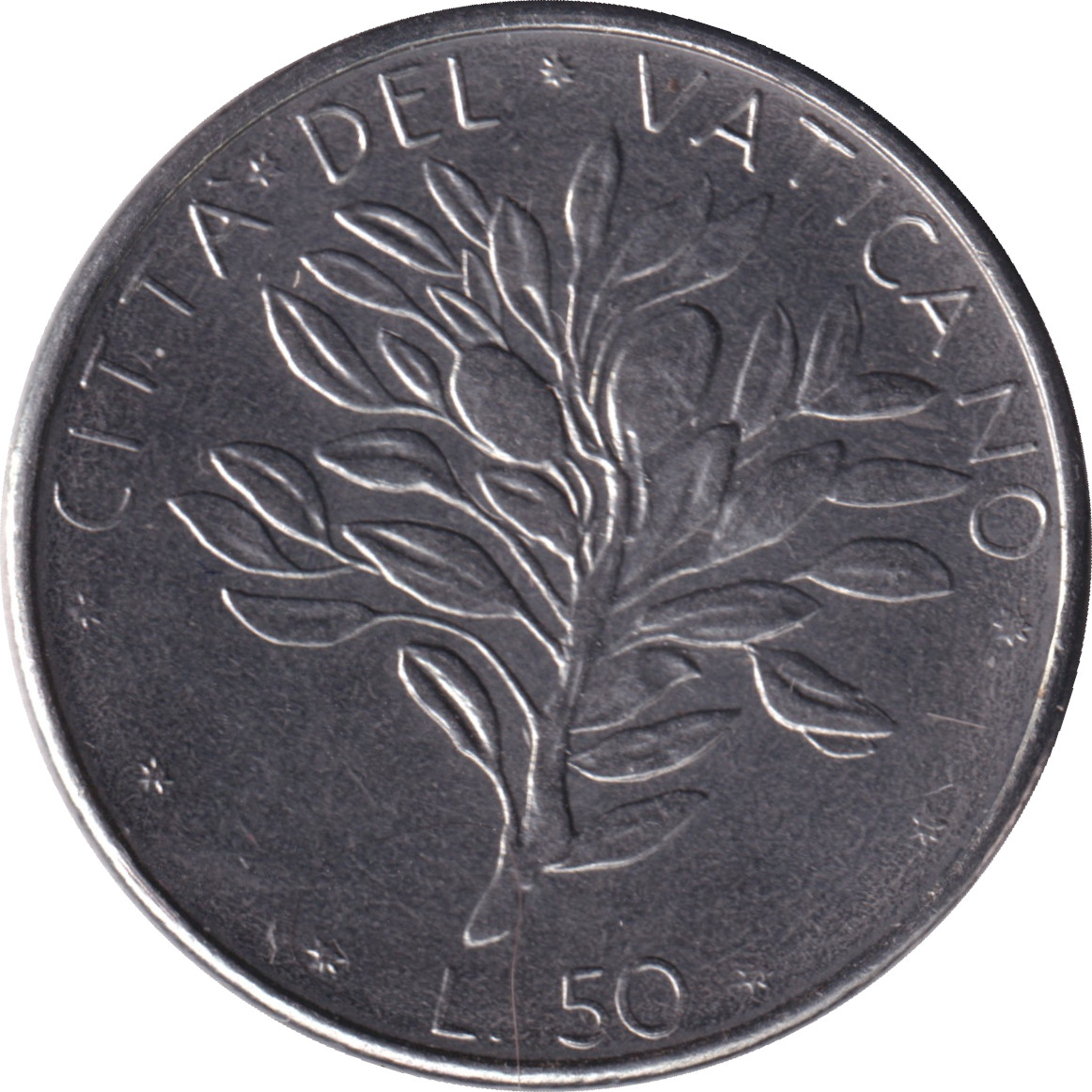 50 lire - Paul VI - Branche d'Olivier
